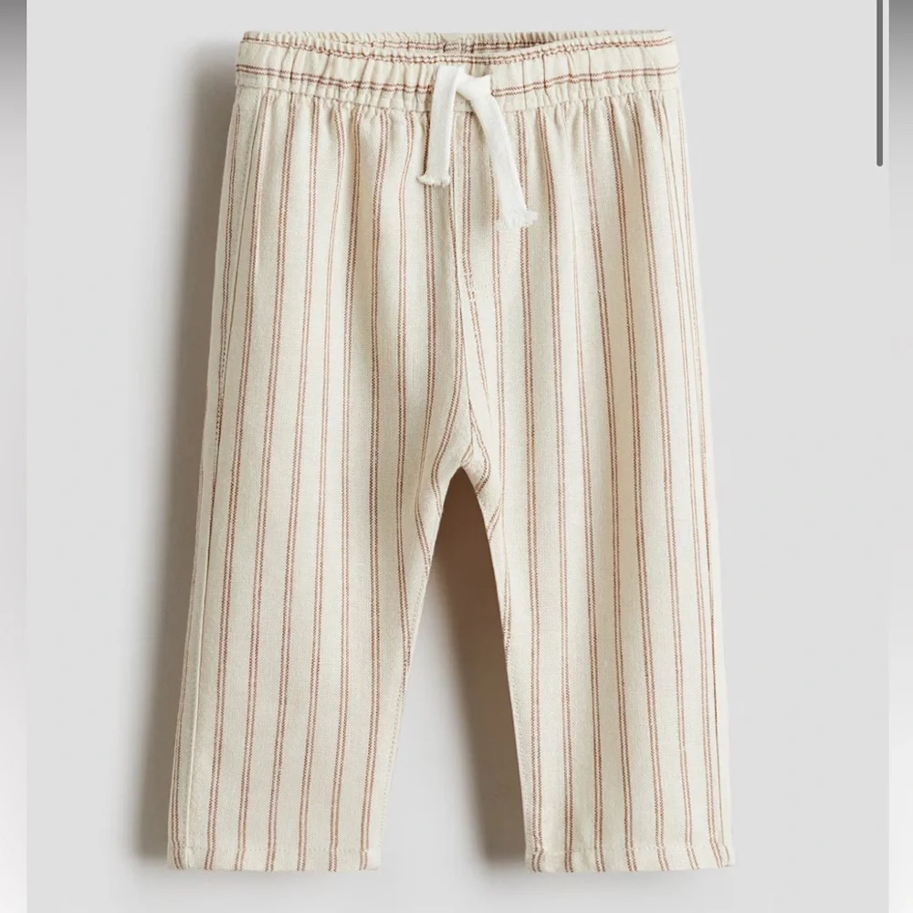 H&M LINEN-BLEND JOGGERS Size 9M